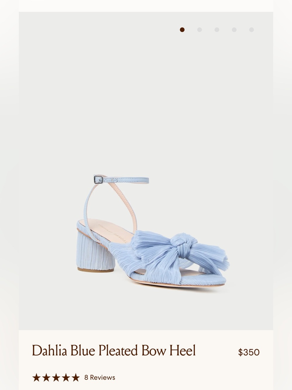 Loeffler Randall Dahlia Blue Pleated Bow Heel